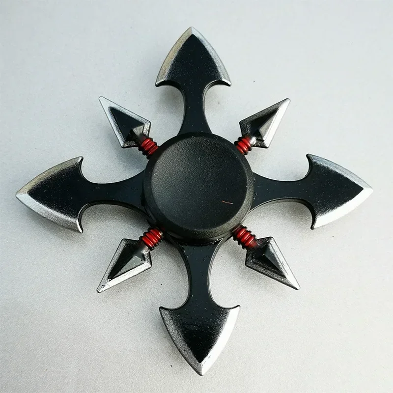 Spinner creativo de aleación de Zinc para niños, juguetes para aliviar el estrés de los dedos, Ninja Shuriken Sharingan