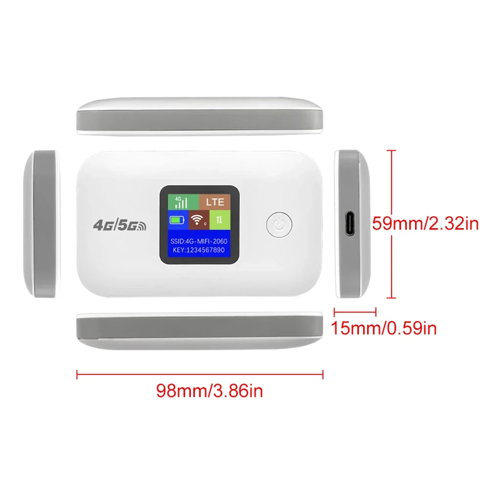 4G Lte WiFi Router 150Mbps Portable Wireless MiFi Modem 3000mA Mini Outdoor WIFI Hotspot with SIM Card Slot Mobile Pocket Router