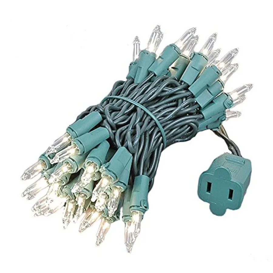 

11 Feet 50 Bulbs Traditional Incandescent Mini Lights, on Wire with 2.5" Spacing, Commercial Grade and UL Listed for Indoor/Out