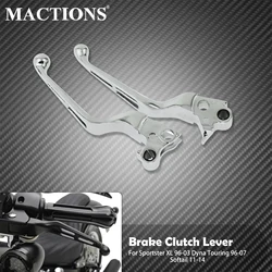 Motorcycle Chrome Brake Clutch Levers For Harley Sportster XL 883 1200 1996-2003 Dyna 1996-2007 Touring Road Glide FLHT Softail