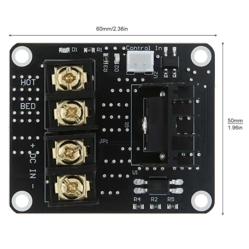 3D printer Hot Bed MOSFET Power Expansion Board / Heat bed Power Module For Anet A8 A6 Compate Black Ramps1.4 High Power Module