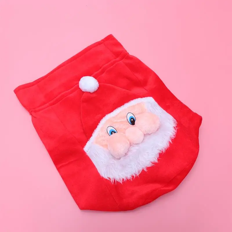 Santa Claus Gift Bag Drawstring Plush Christmas Candy Gift Present Pouch Sack Xmas Santa Costume Accessory