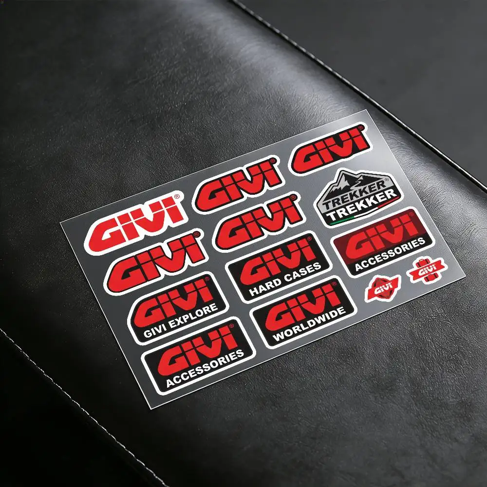 

For GIVI Waterproof Reflective Motorbike Stickers Easy Peel Removable Decals For Motorcycle Car
