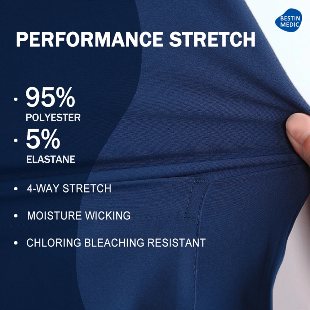 Lower Price Medical Uniform ชุดขัดผู้หญิง 2 ชิ้น V คอกางเกงนุ่มโรงพยาบาลทันตกรรมพยาบาล Slim ชุด S21