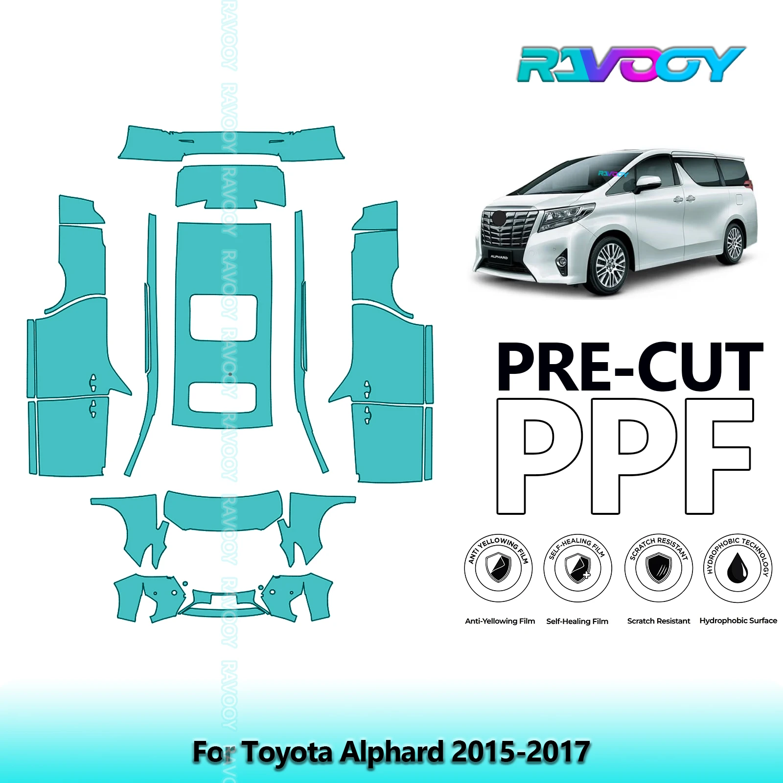 

Car Precut PPF Paint Protection Film Full Vehicle For Toyota Alphard 2015-2017