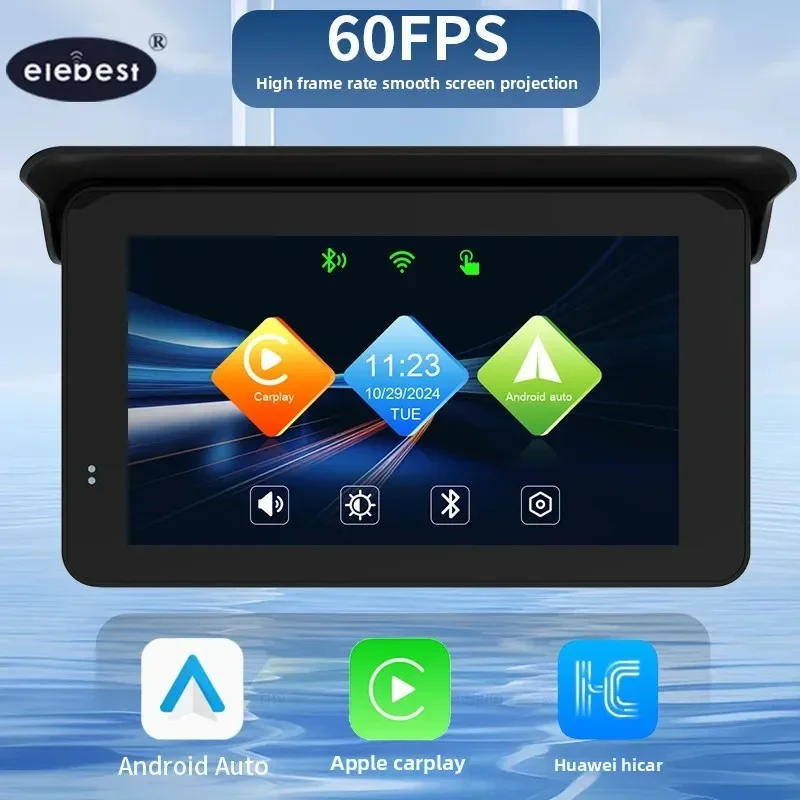 مقاوم للماء دراجة نارية ركوب مسجل جهاز الملاحة Carplay عبر الحدود مع زاوية اطلاق النار 140 درجة #3