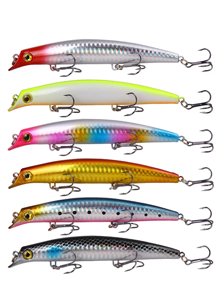 6 sztuk Crankbaits przynęty Sea Topwater Popper powierzchni twarda przynęta sztuczne woblery dla Pike Trolling Carp Fishing Tackle