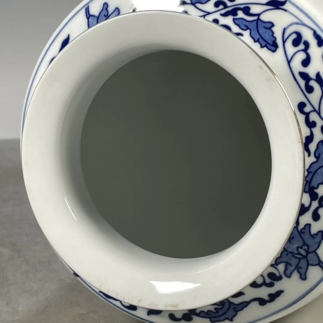 Porcelain Appreciation Vase, Imitation Qianlong Mark Blue and White Eight Immortals Crossing the Sea Pattern Decorative Bottle