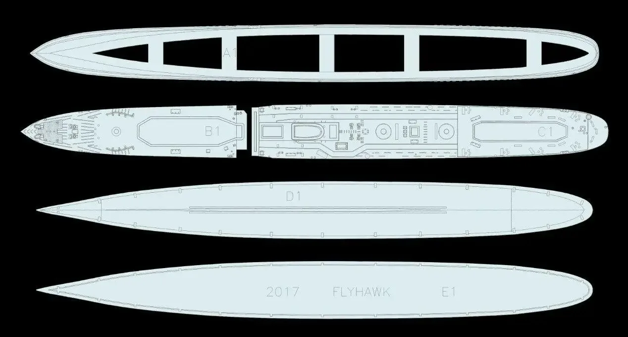 Flyhawk FH1103 1/700 HMS Legion 1941 - Scale model Kit