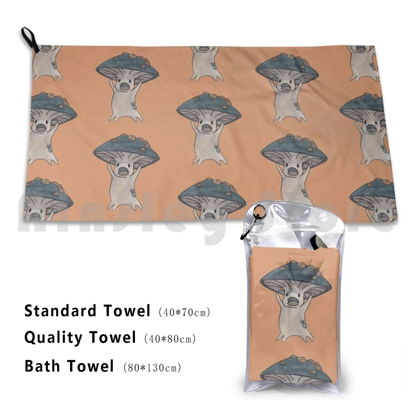 Mushroom Hollow Knight Fanart Bath Towel Beach Cushion Mushroom Hollow Knight Fanart Green Watercolour Ink
