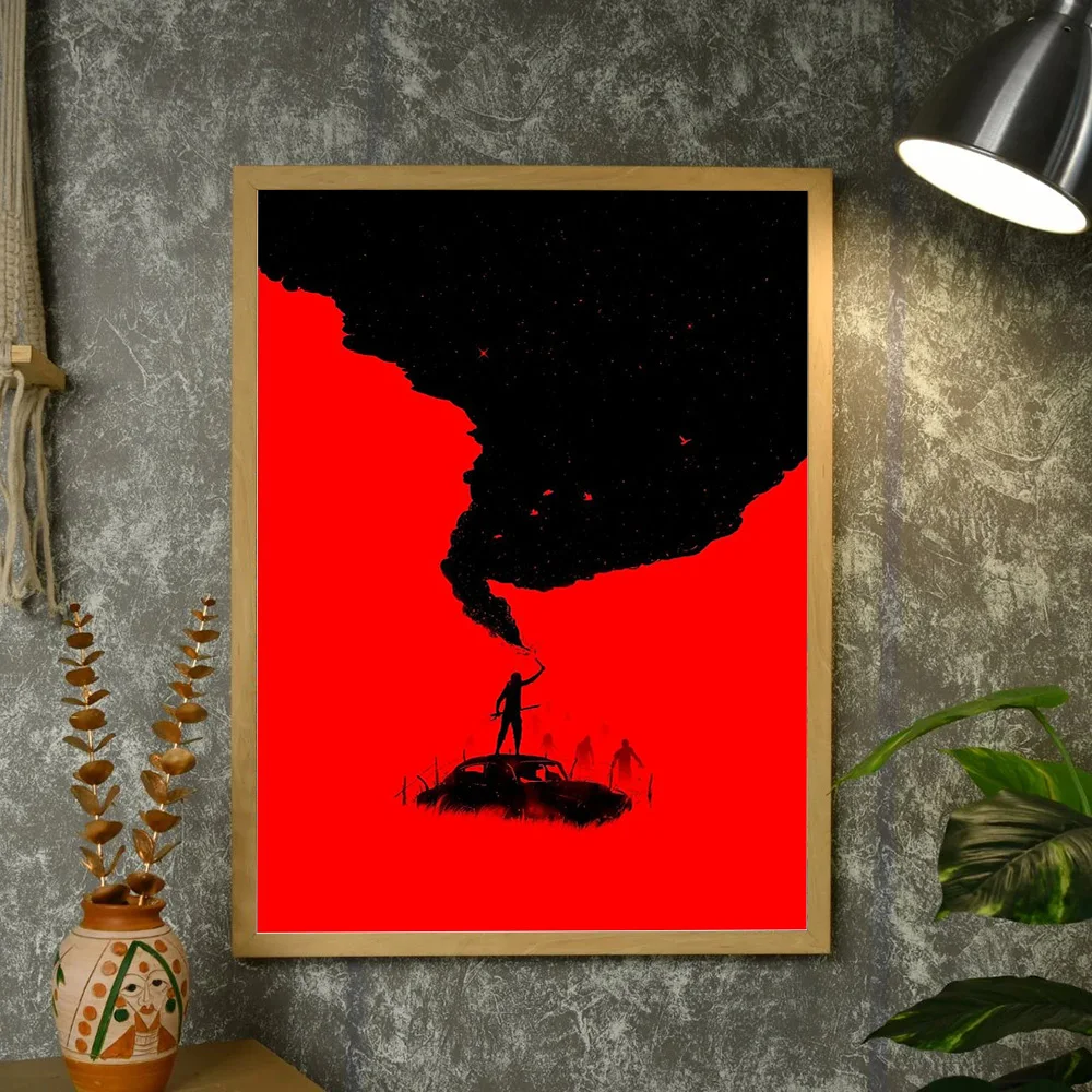 فيلم الرعب المشارك قماش جدار الفن الظلام ديكور المنزل مخيف القوطية مخيف طباعة ديكور القوطية فيلم الرعب الفن #4