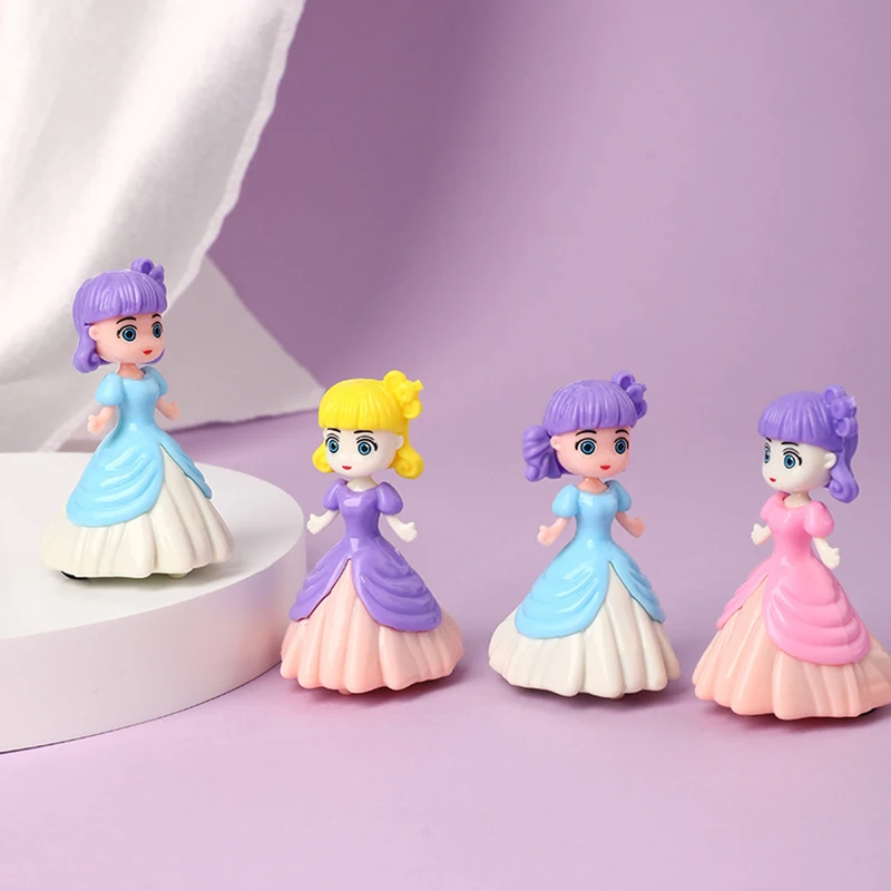 5Pcs Creative Cartoon Princess Pull Back Car Funny Cute Little Girl Toys Children's Puzzle Toys Kids Fun Holiday Birthday Gifts