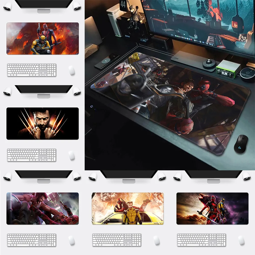 Mousepad HD Printing Computer Gamers Locking Edge Non-slip Mouse Pad Anime Deadpools XXL90x40cm Keyboard PC Desk Pad