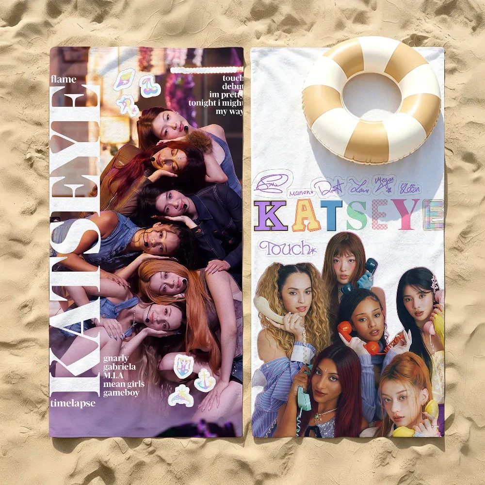 Music Band K-Katseye-s Towel For Beaches Yoga Studios Gyms Hot Springs Swimming Pools And Picnics