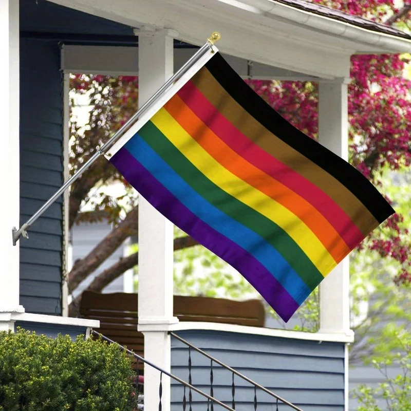 Progress Pride Flag Polyester 3x5 Foot Outdoor Indoor Vibrant Colors Durable Flying