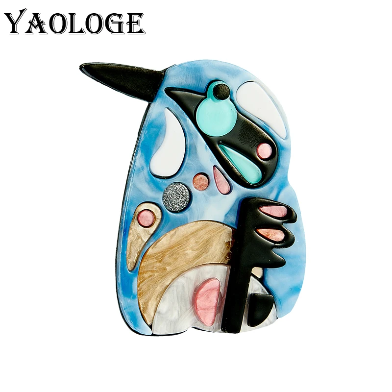 

YAOLOGE 2022 Fashion Acrylic Penguin Brooches For Women Exaggerated Cartoon Cute Badge Lapel Brooch Pin Jewelry Gift