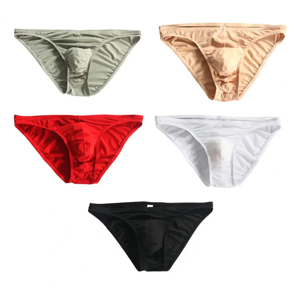 

Men's Breathable Silk Underwear, Sexy Fashion Briefs, Comfortable Briefs, Low Waist, Stretch, Three-Dimensional Underpants