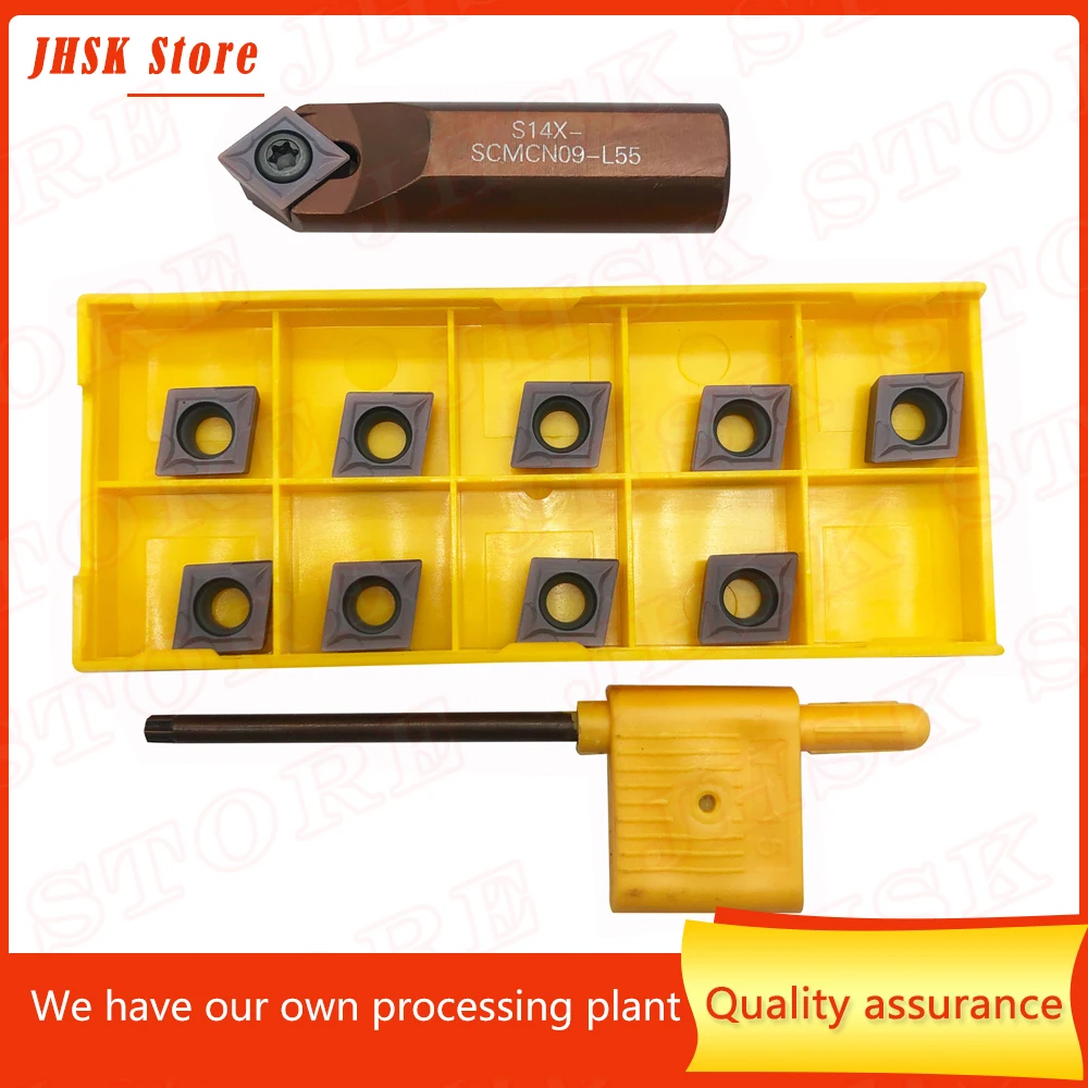 S14x SCMCN09 1/2 Metal lather Turning Tool holder boring bar with  CCMT09T304 Carbide Turning inserts  s14x scmcn09