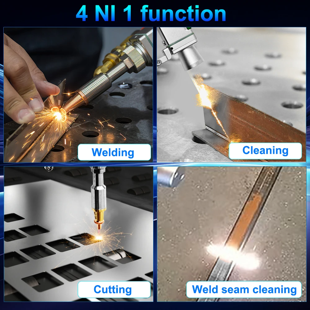4 in 1 Fiber Laser Welding Machine 1500W 2000W 3000W Handheld Laser Guns Welding Weldseam Cleaning Cutting Laser Welder EU STOCK