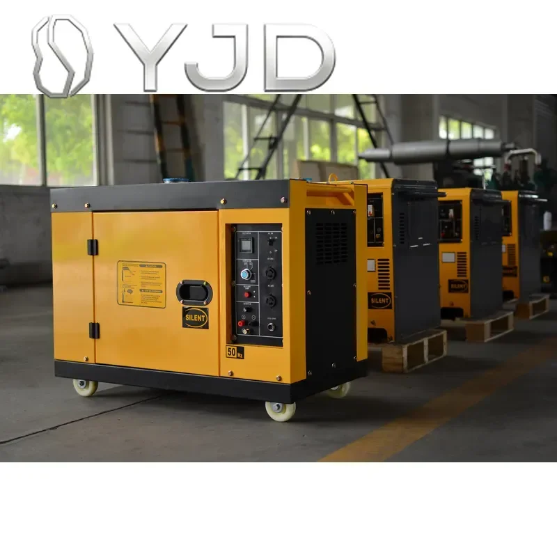 220V 380V 50/60Hz 5-15KW Silent Single 3 Phase Diesel Generator with ATS WETECH Brand