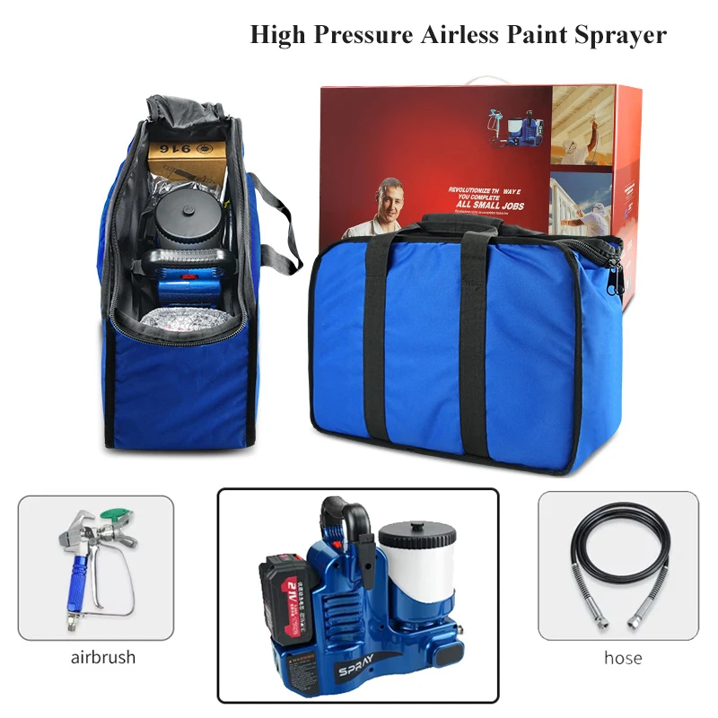 Electric High Pressure Airless Wall Sprayer Rechargeable Paint Gun Backpack Style Spray Machine for Home Improvement