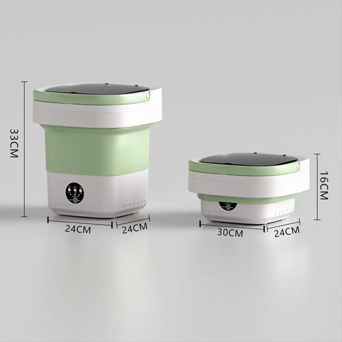 BaoBao- Mini Folding Washing Machine 12L Capacity Automatic Home Portable Multifunction Baby Underwear Washing Machine US Plug C