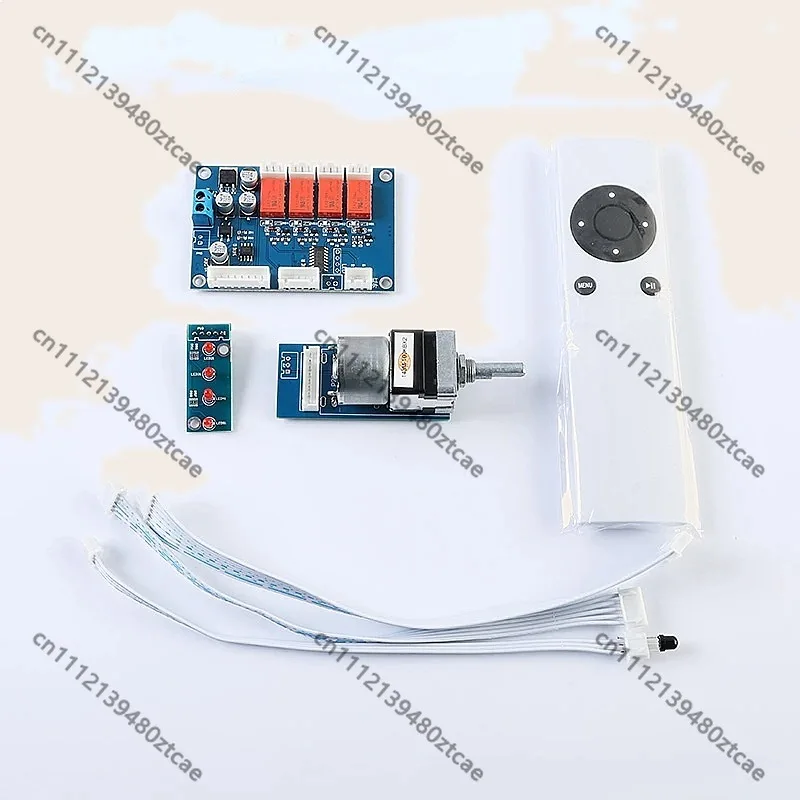 Nvarcher 4-Way Input Switching Audio Source Selector Board IR Remote Control Potentiometer Module