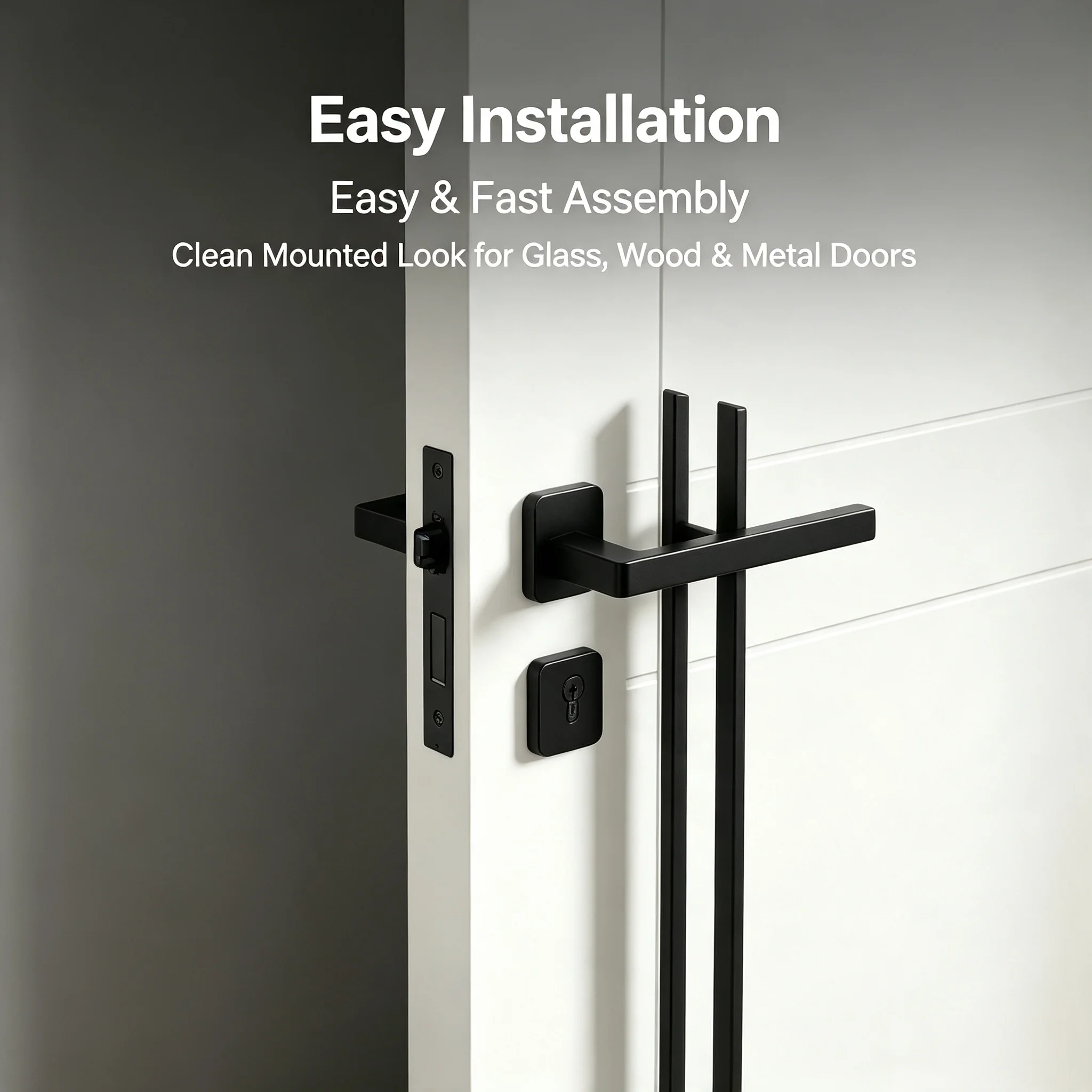 Stainless Steel Double Sided Pull Handles H-Shaped 70.87