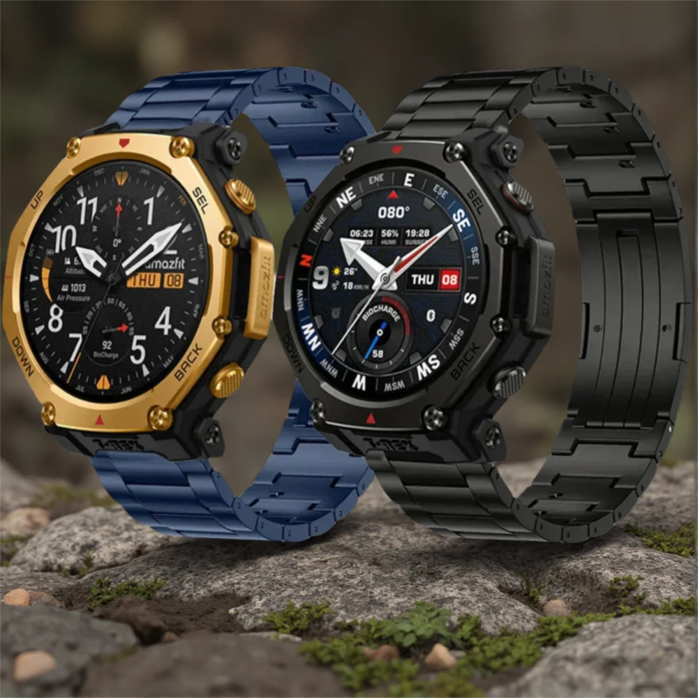 

Ремешок из титанового сплава 20 мм 22 мм для Amazfit T-Rex3 Pro 48 мм 44 мм, Active 2, Square, Balance 2, 1, Bip 6, 5, Amazfit Active Max