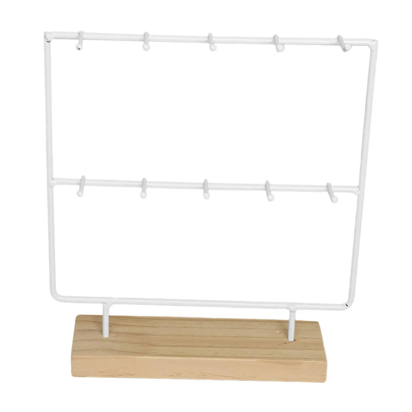 Jewelry Display Rack with 10 Hooks for Organizing Accessories