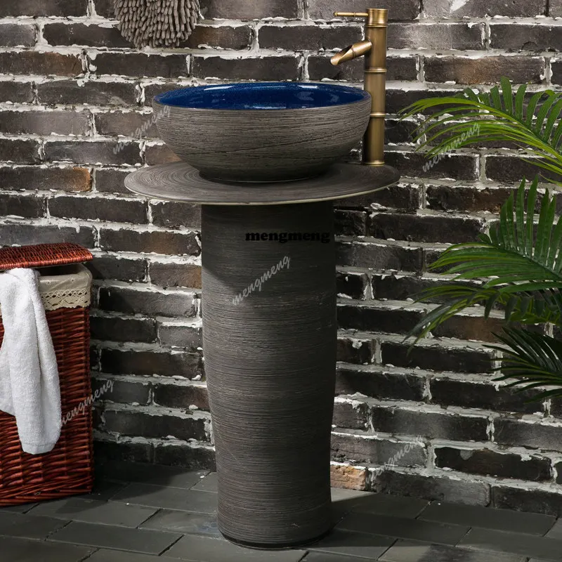 

Керамическая раковина, умывальник, встроенная комната, уличный вертикальный умывальник, умывальник для балкона, садовый бассейн