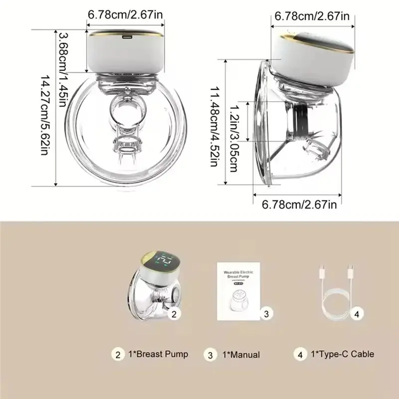 مضخة ثدي كهربائية محمولة يمكن ارتداؤها من ABGP، تصميم ثنائي أوتوماتيكي بالكامل وغير مؤلم بدون استخدام اليدين #6