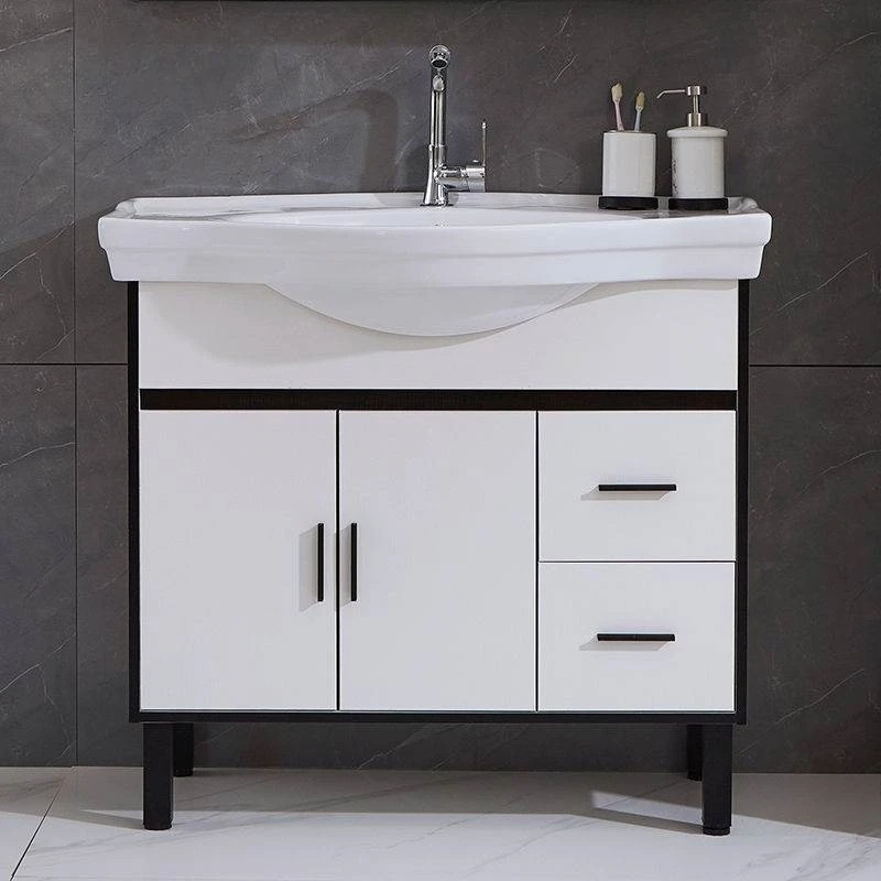 

Room cabinet, small apartment combination of floor-to-ceiling solid wood hand washing, simple bathroom