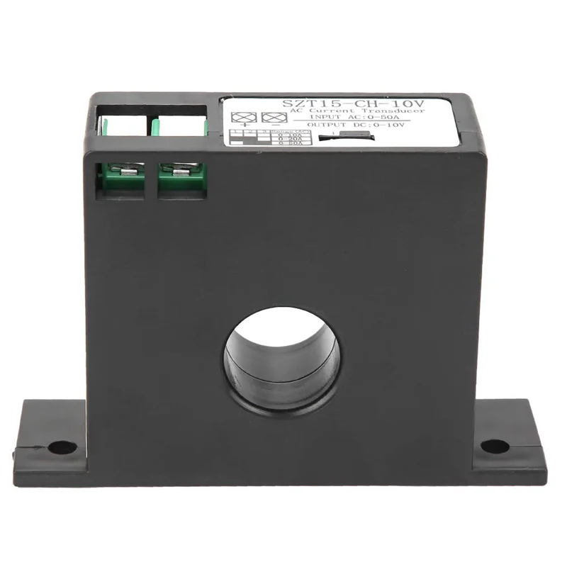 -Transductor de corriente MEOF, sensores de corriente de circuito cerrado, Inductor mutuo de corriente CA 0-50A Todc 0-10V, relé de detección de SZT15-CH-10V