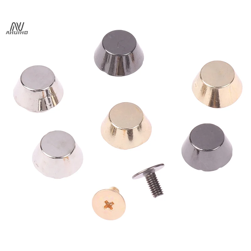 10sets  Metal Bag Legs Bottom Rivets For DIY Leather Studs Bag Wear Protection Rivets For Bag Bottom Bag Belt Accessories