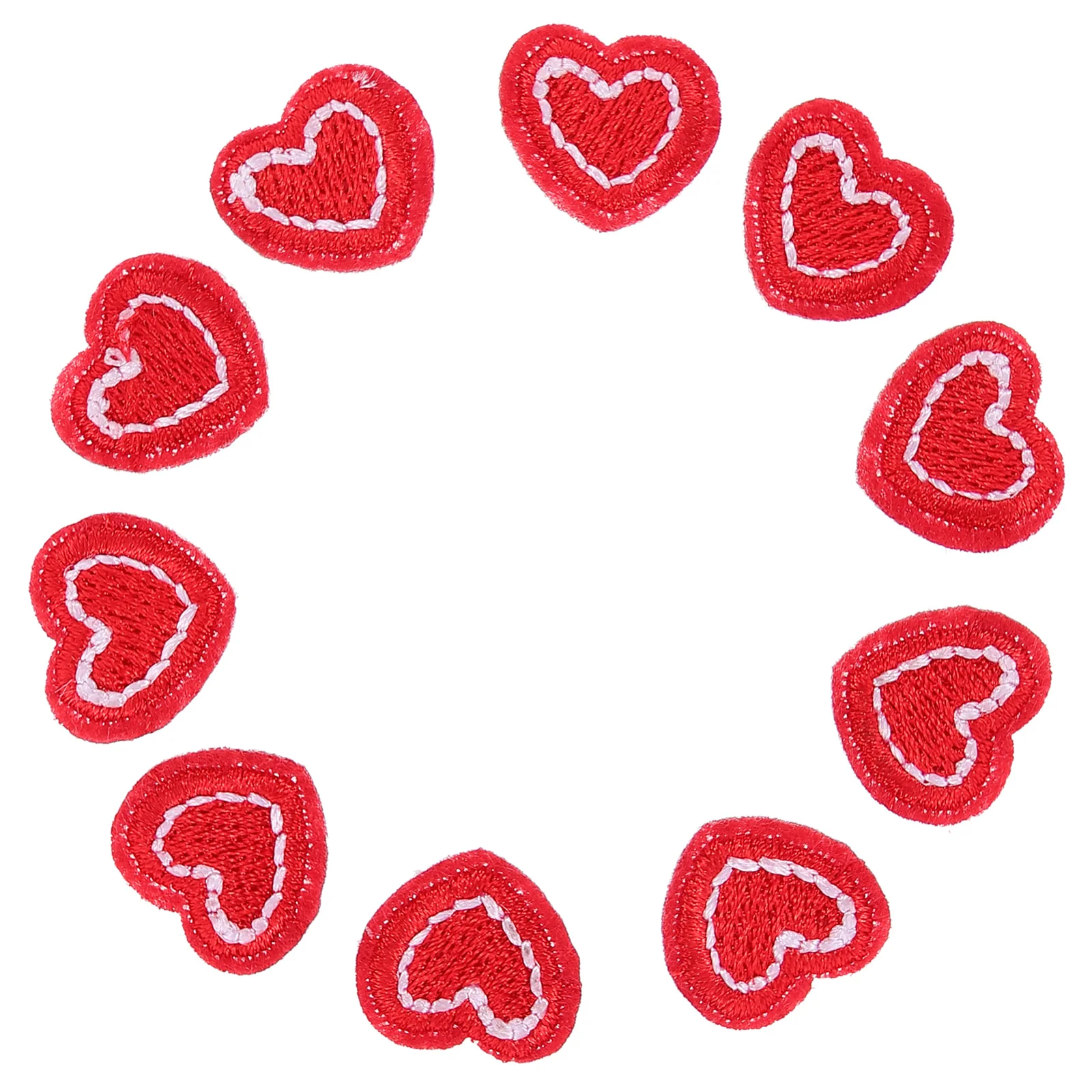 

10pcs Heart Shaped Non woven Fabric Appliques Cloth Stickers Sewing Patch Iron On Clothing Accessories Bags Shoes Hats Repair