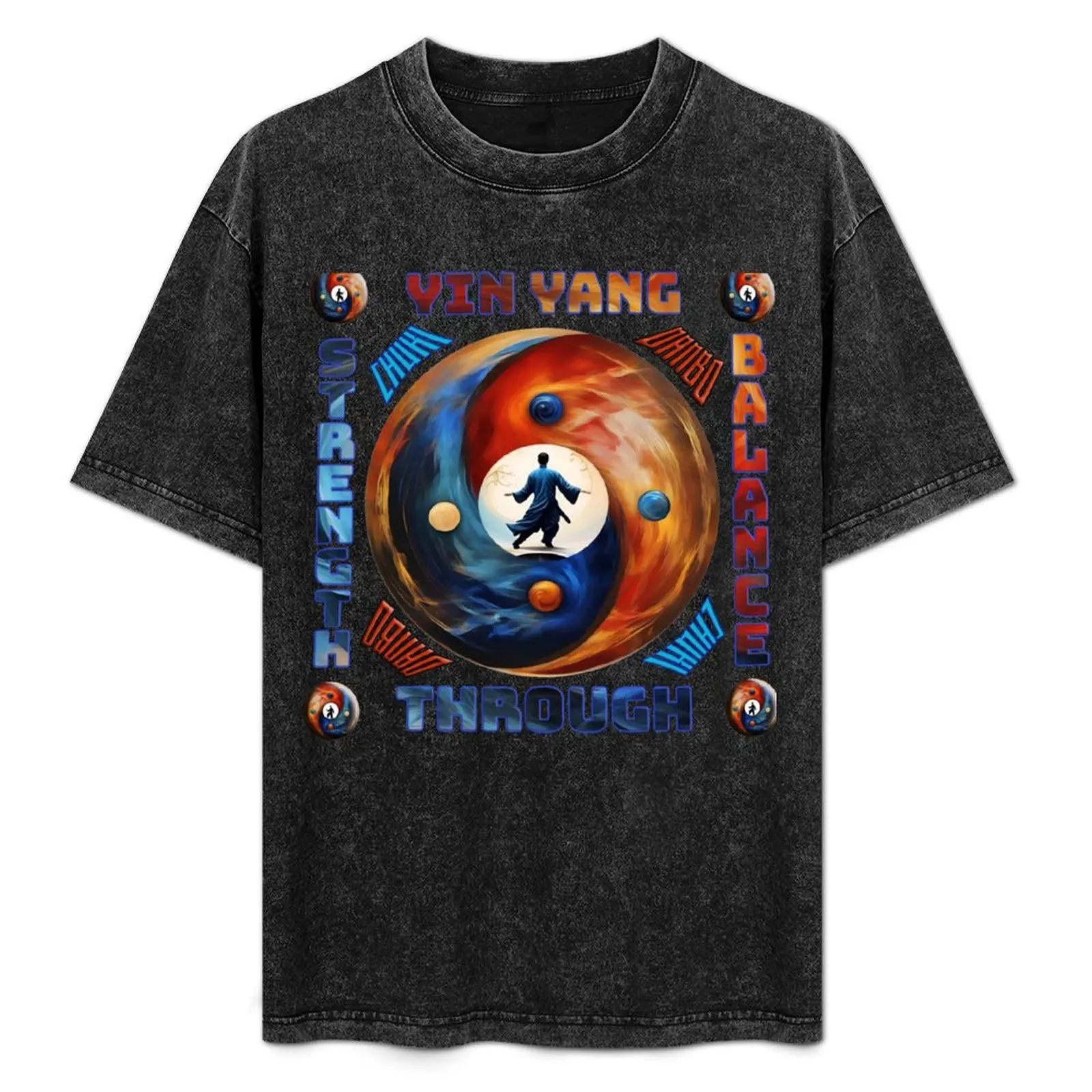 

Yin Yang. Strength Through Balance T-Shirt aesthetic clothes shirts graphic tees tees plain t shirts men