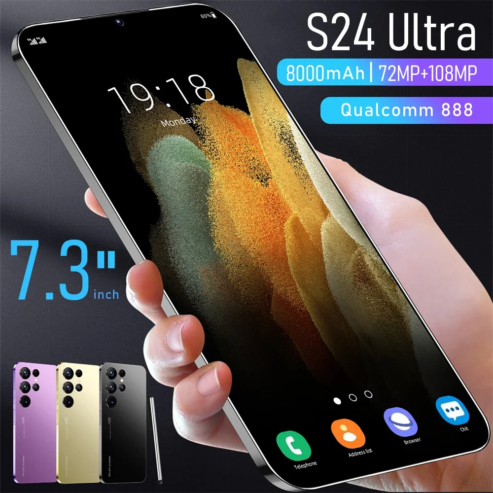 Hot New S24 Ultra Smart phone 6.8 inch Full Screen 4G/5G Cell Phone 16TB+1TB 7800mAh Mobile Phones Global Version Celulares