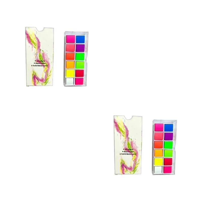 Professionelle Aquarellfarbe, 12 Farben, Aquarellfarben, solides Aquarell-Set zum Malen auf Papier, Holz, Stein