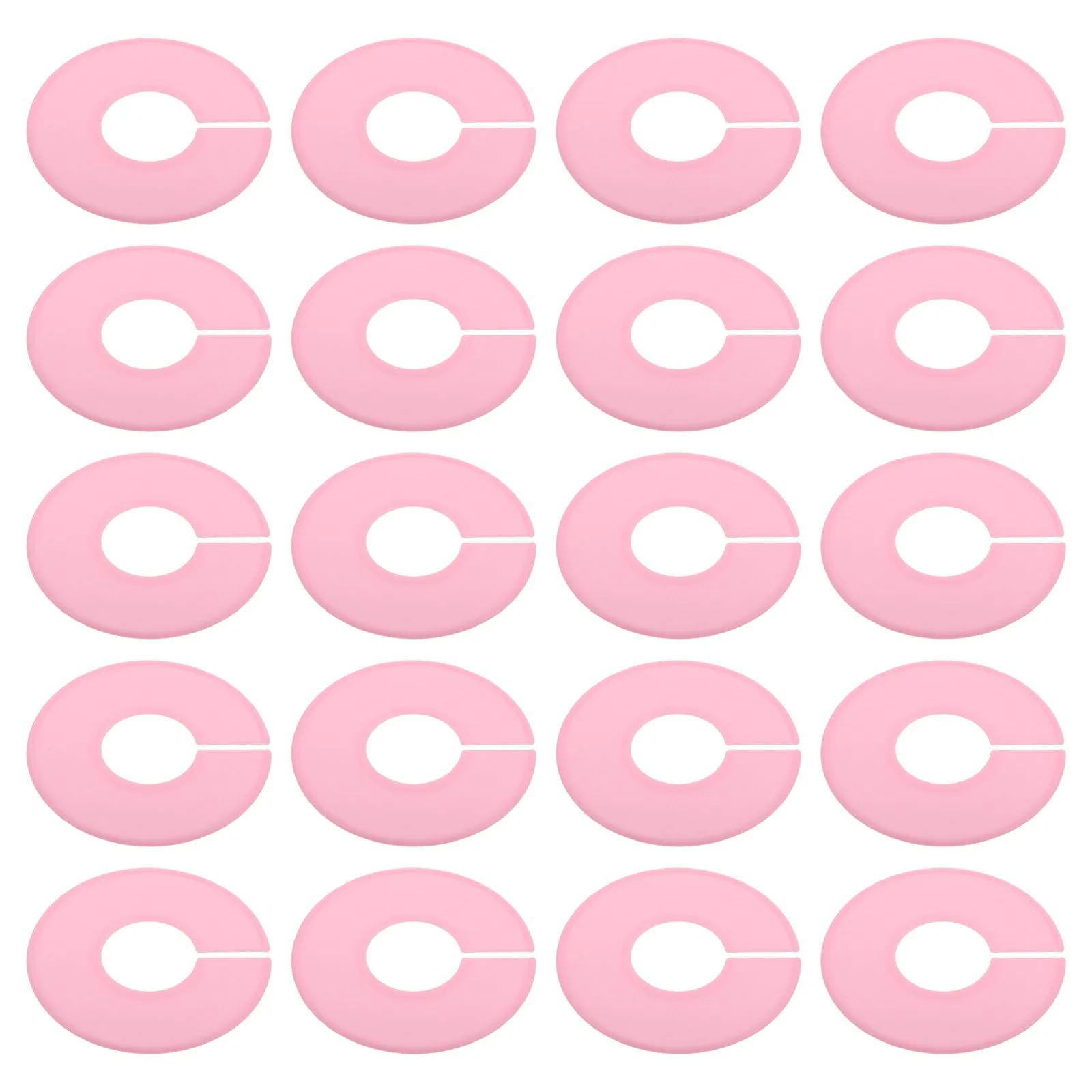 20Pcs Plastic Clothing Size Dividers Round Closet Organizers for Hanging Clothes Racks Wardrobe Sorting Retail Display Use