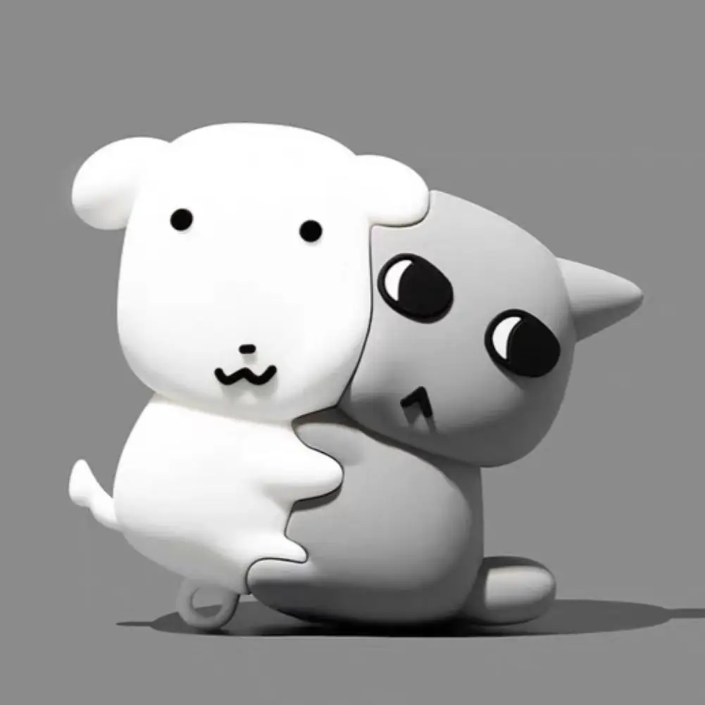 Korea 3D Cartoon Hug Ganadi Dog Cat Case for AirPods Pro Pro 2 Pro 3 4 Silicone Earphone Accessories Headphone With Hook