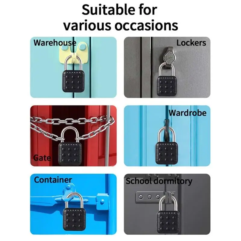 -[A51I Digital]Tuya Bluetooth Smart Fingerprint Door Lock Keyless Quick Unlock Anti Theft Padlock IP67 Waterproof Home Securit L