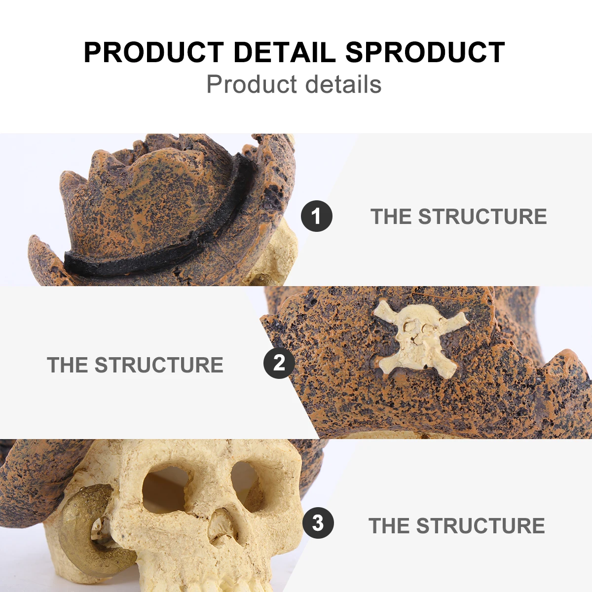 

Skull Decoration Simulated Pirate Decorations Aquarium Resin Art Craft