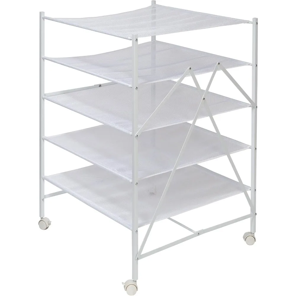 

5-Tier Mesh Laundry Drying Rack – Soft Nylon for Sweaters, Delicates & Fine Washables – Foldable and Easy to Store