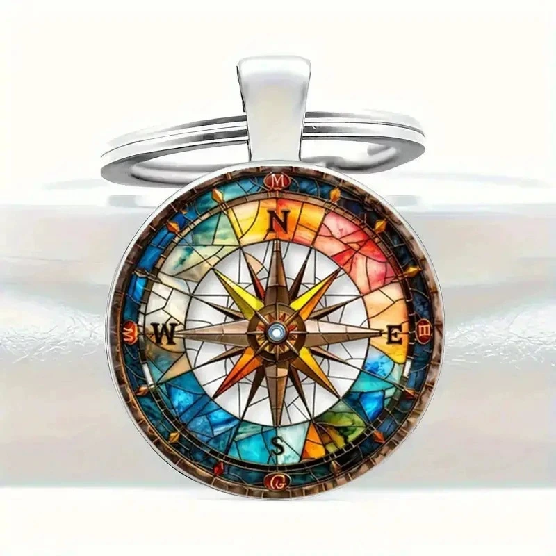 Fashion Anchor Rudder Key Chain Woman Bag Keyring Wedding Trinket Exquisite Time Gem Couple Keychain Pendant DIY Necklace Gift