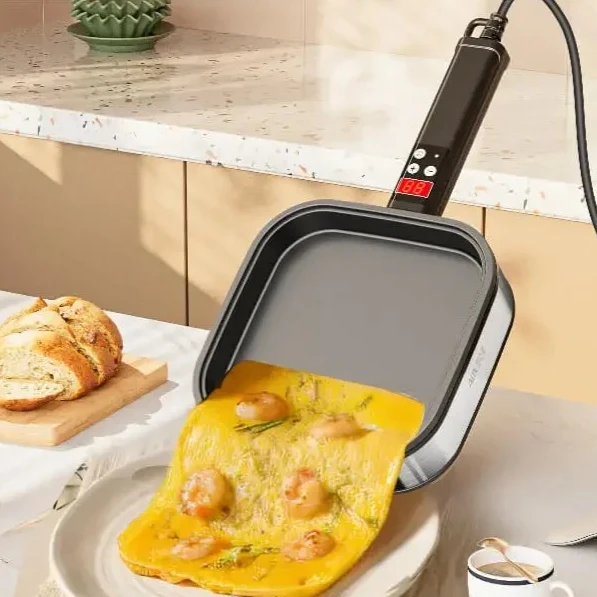 Breakfast pan Small electric frying pan new model  Non-stick Household new Plug-in barbecue special baking pan