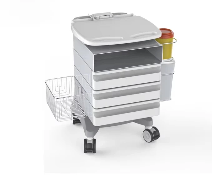 High performance mobile hospital trolley patient crash trolley with medicine cart function high quality product
