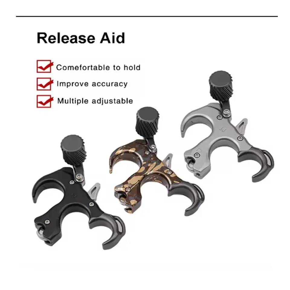 

3/4 палец для стрельбы из лука, помощь для освобождения лука, УФ-захват, триггерная ручка 7075, алюминиевый сплав, медь, мишень, стрельба, охотничьи аксессуары