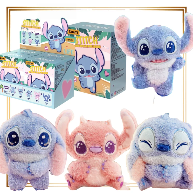 

Официальная подлинная серия 52TOYS Stitch Mood, слепая коробка, плюшевая подвеска, настольные декоративные украшения, загадочные подарки ангела, аниме