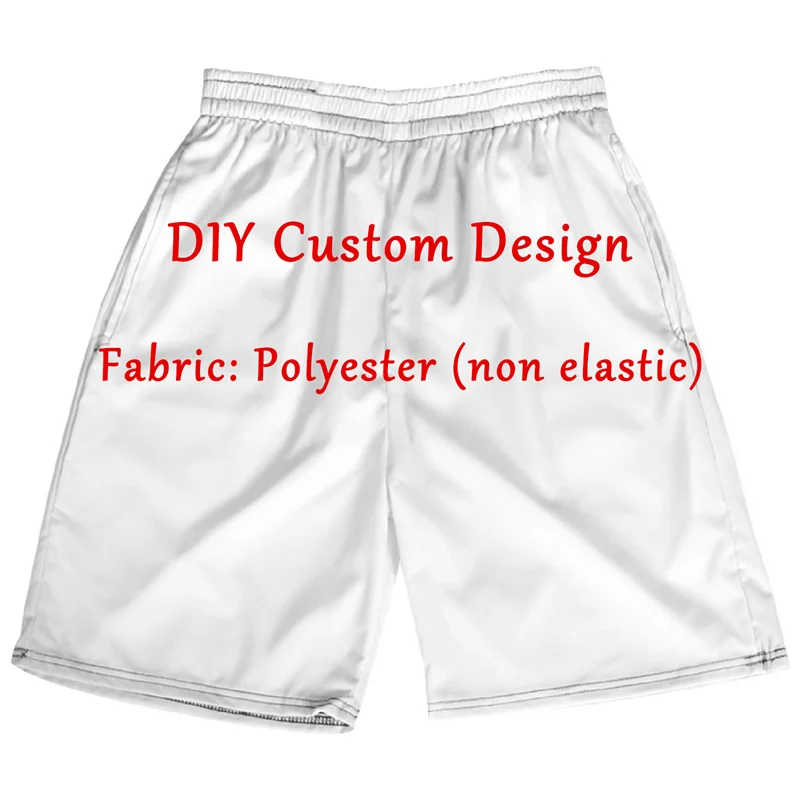 New DIY 3D Printed Beach Shorts For Men Women Fashion Casual Swim Trunks Customize Board Shorts Personality Custom Short Pants